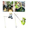 Funny Frogs Panda Fishing Statue for Garden Outdoor Decors Resins Animal Miniature Figurine Landscape Sculpture Ornament