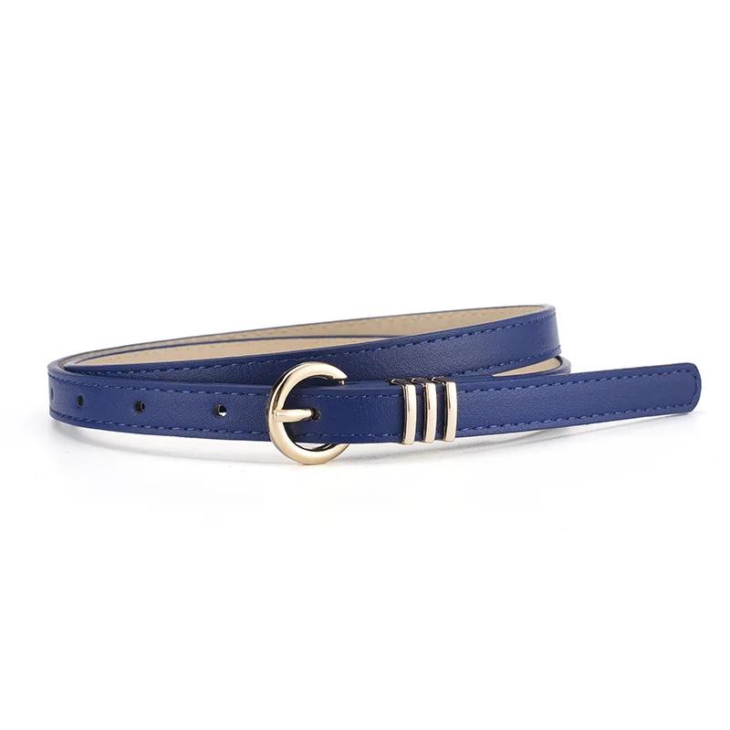 Width 1.4Cm Fashion Simple Women'S Belt Versatile Dress Jeans Accessories Girdle Gothic Retro Gold Pin Buckle Thin Waistband