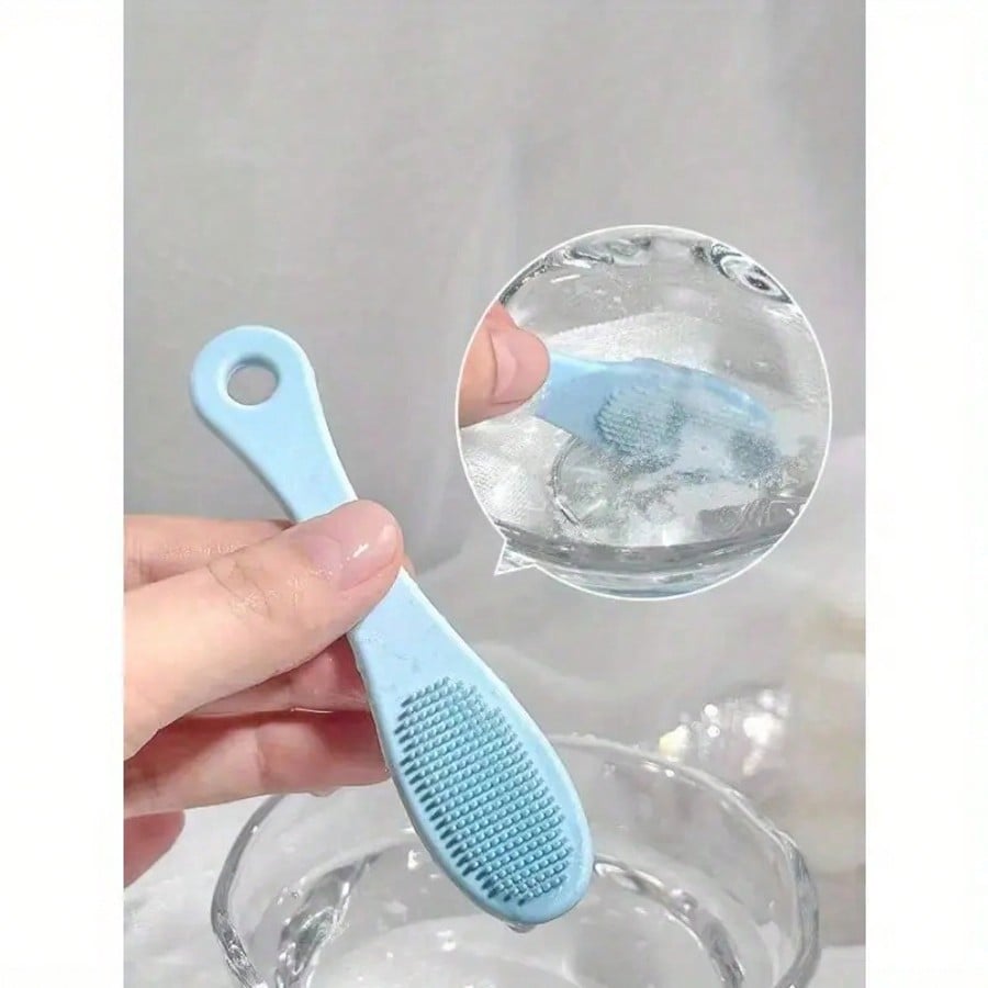 

Soft Silicone Nose Brush, Finger Shaped Soft Silicone Nose Brush, Used for Deep Facial Cleaning, Blackhead Removal, Nose Brush, Exfoliating синий