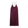 European American Women's Clothing Summer Backless Loose Silk Satin Long Suspender Dress