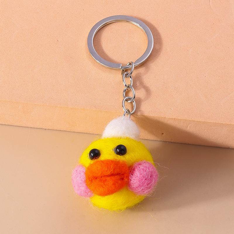 Niedliche Handgestrickte Cartoon-Tier Biene Welpen Schlüsselanhänger Gehäkelte Liebesherz Schlüsselanhänger Anhänger Handtaschen Dekor Damen Mädchen Schmuck Geschenke