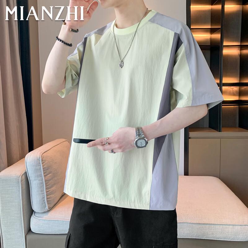 

Men s Color Block Quick-Dry Cooling Short Sleeve T-Shirt XL