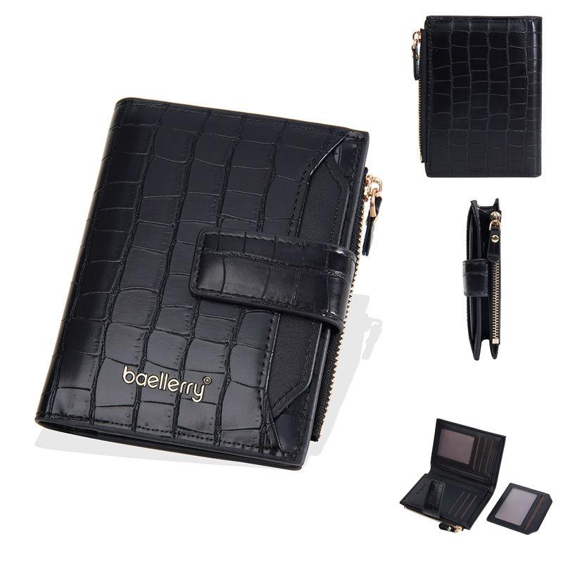 Baellerry Women Fashion Short Wallets Classic Hasp Bi-fold Purse Casual Card Holder Purses