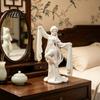 Fine Water Sleeve Dancer 3D Printed Ancient Chinese Ornament, Elegant Flowing Figurine, Artistic Tea Room Accents Traditional Oriental Aesthetic