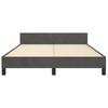 Bed Frame without Mattress Dark Grey 140 x 190 cm Velvet
