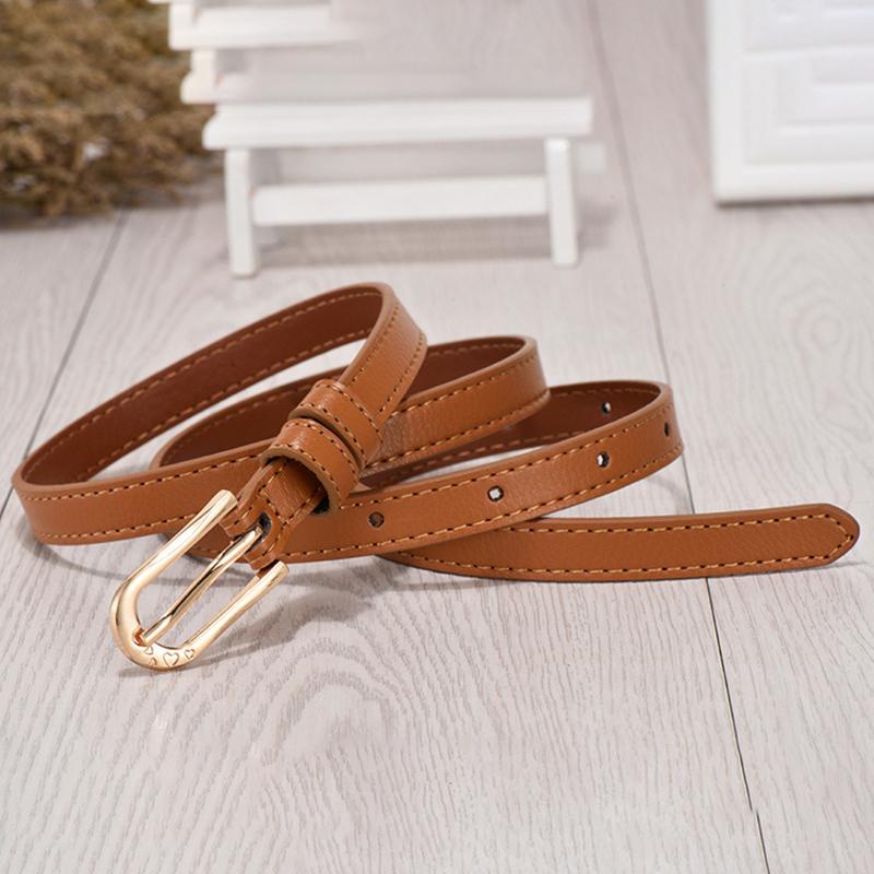 1Pc 105Cm 7 Candy Colors Womens Pu Leather Belt Skinny Thin Dress Belt Waist Belt Waistband Skirt Jeans Waist Accessories