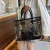 Beliebte Damentasche mit großem Fassungsvermögen, neue modische transparente Schultertasche für Frühling und Sommer, Tragetasche