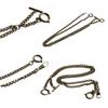 Pocket Watch Chain Double Albert Chain Classic T-Bar Watch Chain Link for Men