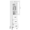 VidaXL Buffet haut Blanc 34,5x34x180 cm Bois d'ingénierie 3199241