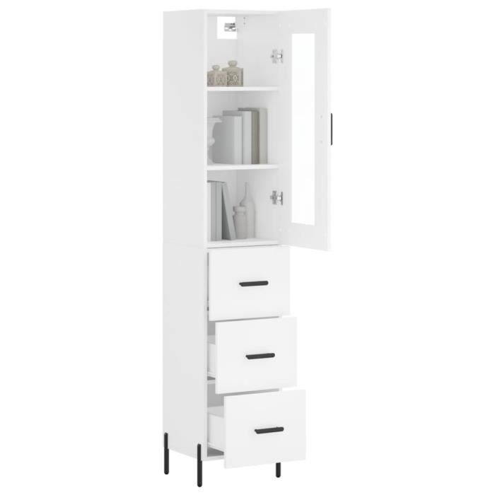 VidaXL Highboard White 34.5x34x180 Cm Engineered Wood 3199241