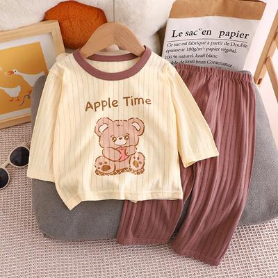 2025 New Sets for Children Loungewear Long Sleeve Pajamas for Children Cute Deisgn Lightweight and Comfortable Fabric Sleepwear Outfit