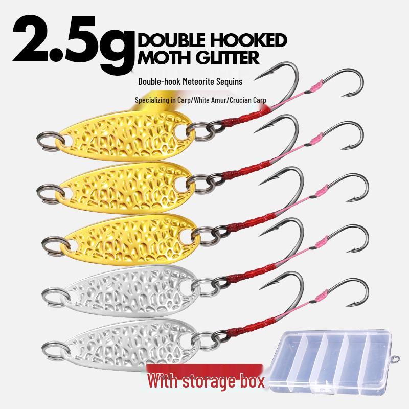 Meteorite Stone Micro Lure: Spinning Sunflower Seed Sequin Hook for Fly Fishing, Rigged for Mandarin Fish with White Stripes