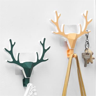 Black Deer Horn Wall Hanging Hook 3D Moose Head Pendant Rack Home Wall Decor