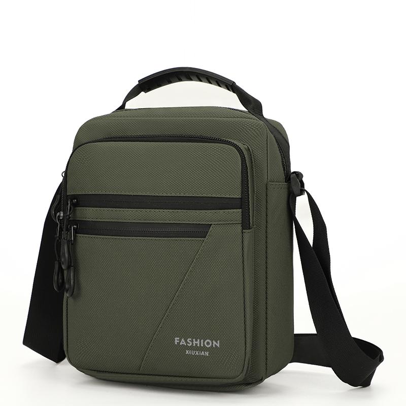 Large Capacity Business Crossbody Bag Water-Repellent Wear-Resistant Handbag Men's Commuter Shoulder Bag