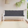 VidaXL Set of 2 Garden Bench Cushions, Bench Cover with Tie Strings, Waterproof Outdoor Cushion, 361716