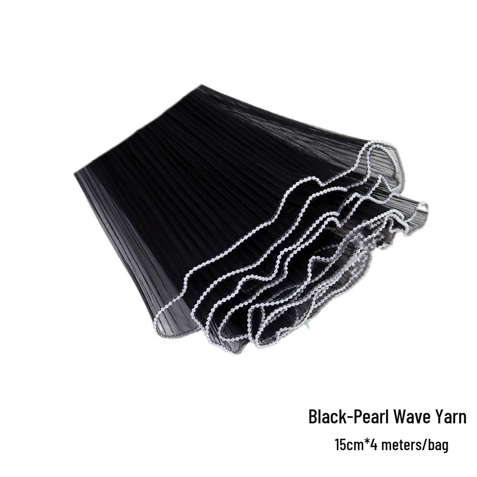 15cm Valentine's Day Pearl Wave Gauze Flower Bouquet Material - Fresh Flower Packaging with Pleated Mesh Gauze