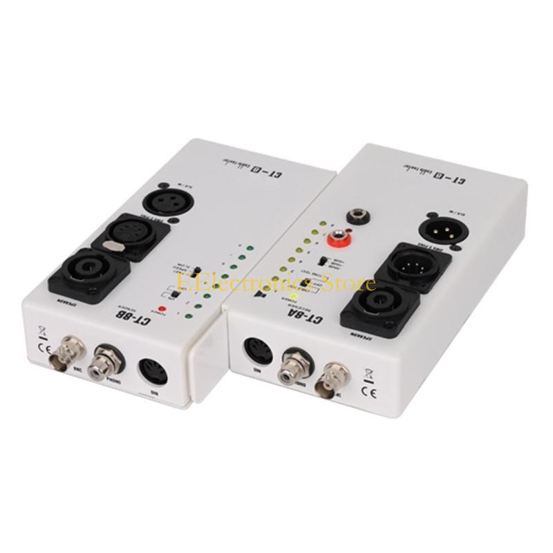 

B03C CT8 Professional Audiotory Cable Tester Precise Line Testing for RJ45 TRS Networking Cable Tester Multiple Purpose China Mainland