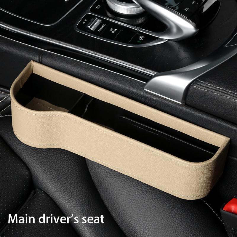 Car Seat Gap Storage Box Multifunctional Leather Storage Box Seat Storage Card Phone Key Clip Storage Bag Accessory Inside Car