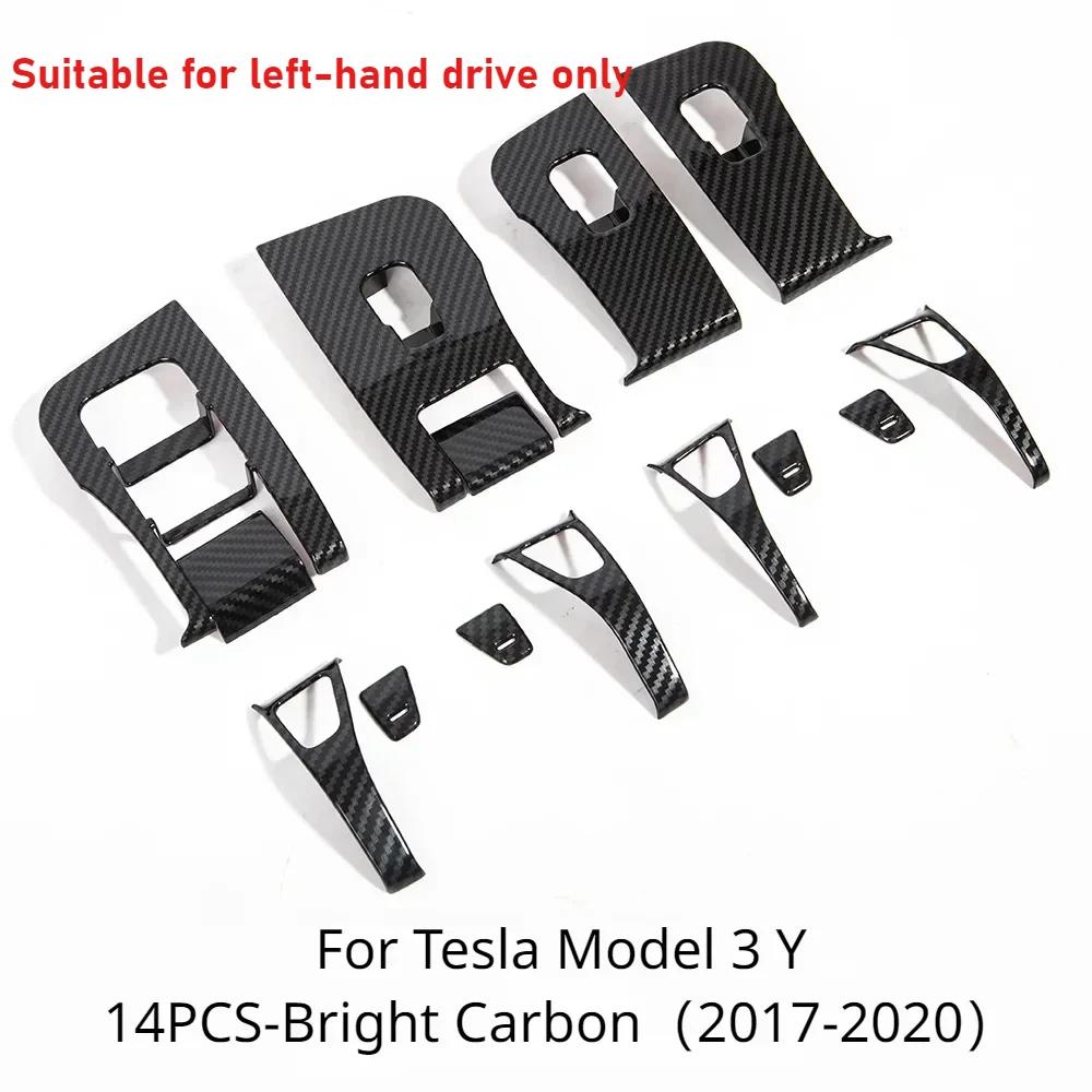 For Tesla Model Y/3/3+ Highland Window Lifter Switch Buttons Cover Trim Frame Button Stickers 2017-2024 Car Interior Accessories