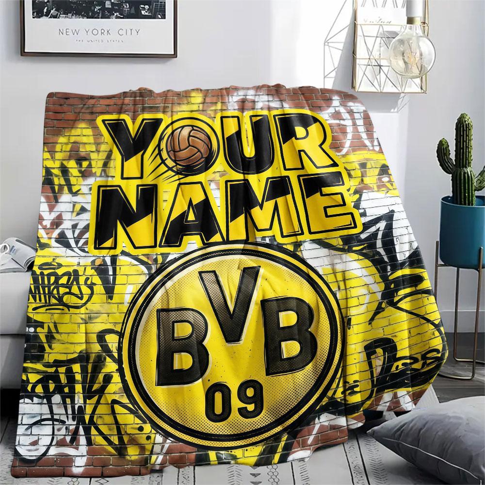 Custom Name,BVB Printed Flannel Blanket, Soft Throw for Bedroom Sofa, Washable, Christmas Present, Great Gift.