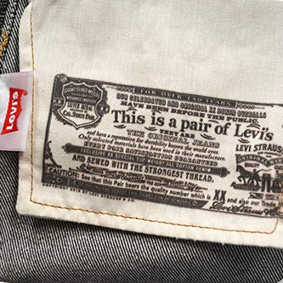 Levi's Men's 501 Button Fly Rigid Straight Jeans Unwashed Raw Denim black Waist32 Length32