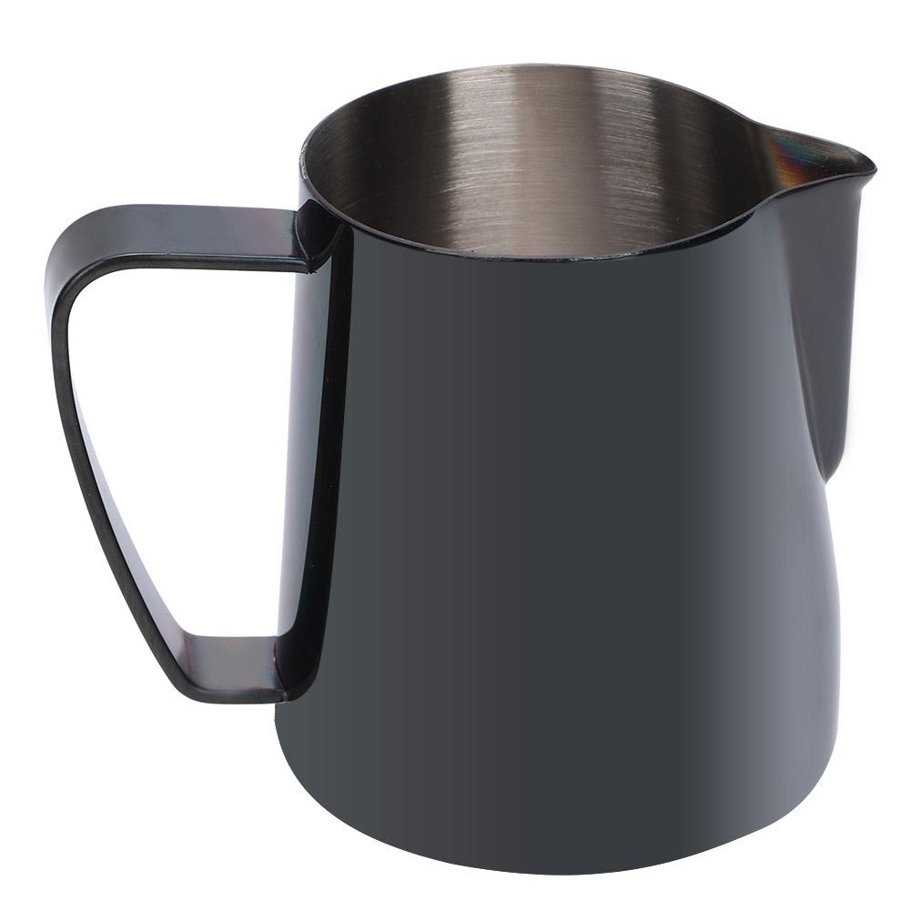

350 мл Нержавеющая сталь Титанизированная чашка для вспенивания молока Кувшин для кофе для латте-арта Цветной чёрный