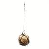 Natural Chewable Activity Toy,Can Be Hung,Fun Hay Pet Ball Suitable for Parrots,Rabbits, Gerbils,Hamsters,and Other Small Animal