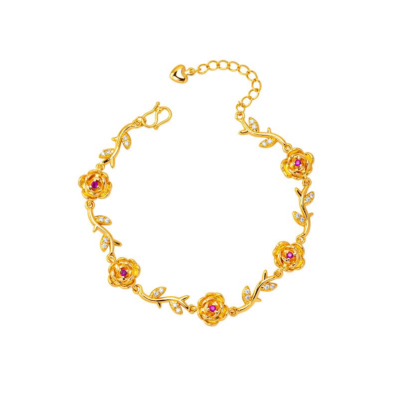Vietnamesisches Roségold Zirkon Armband - Elegantes Damendesign, Langanhaltender Farberhalt