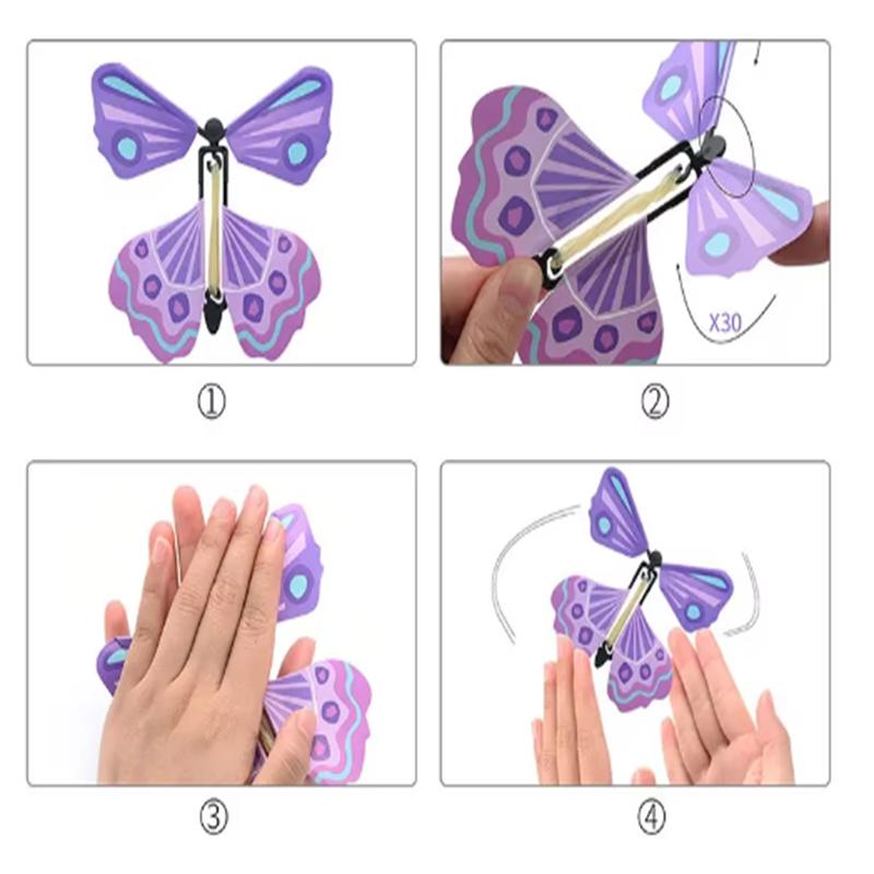 20Pcs Flying Butterfly Magic Butterfly New Unique Bookmark Toy Gift Magic Prop Birthday Gift For Boys And Girls Party Gifts