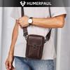 Humerpaul New Men Bags First Layer Cowhide Shoulder Bag Retro Messenger Bag Multi-function Tool Storage Bag Sports Waist Bag
