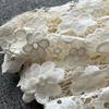 Moda femei broderie flori dantela scobire rochie de vară ocazional fără mâneci largi de vacanță rochii de plajă