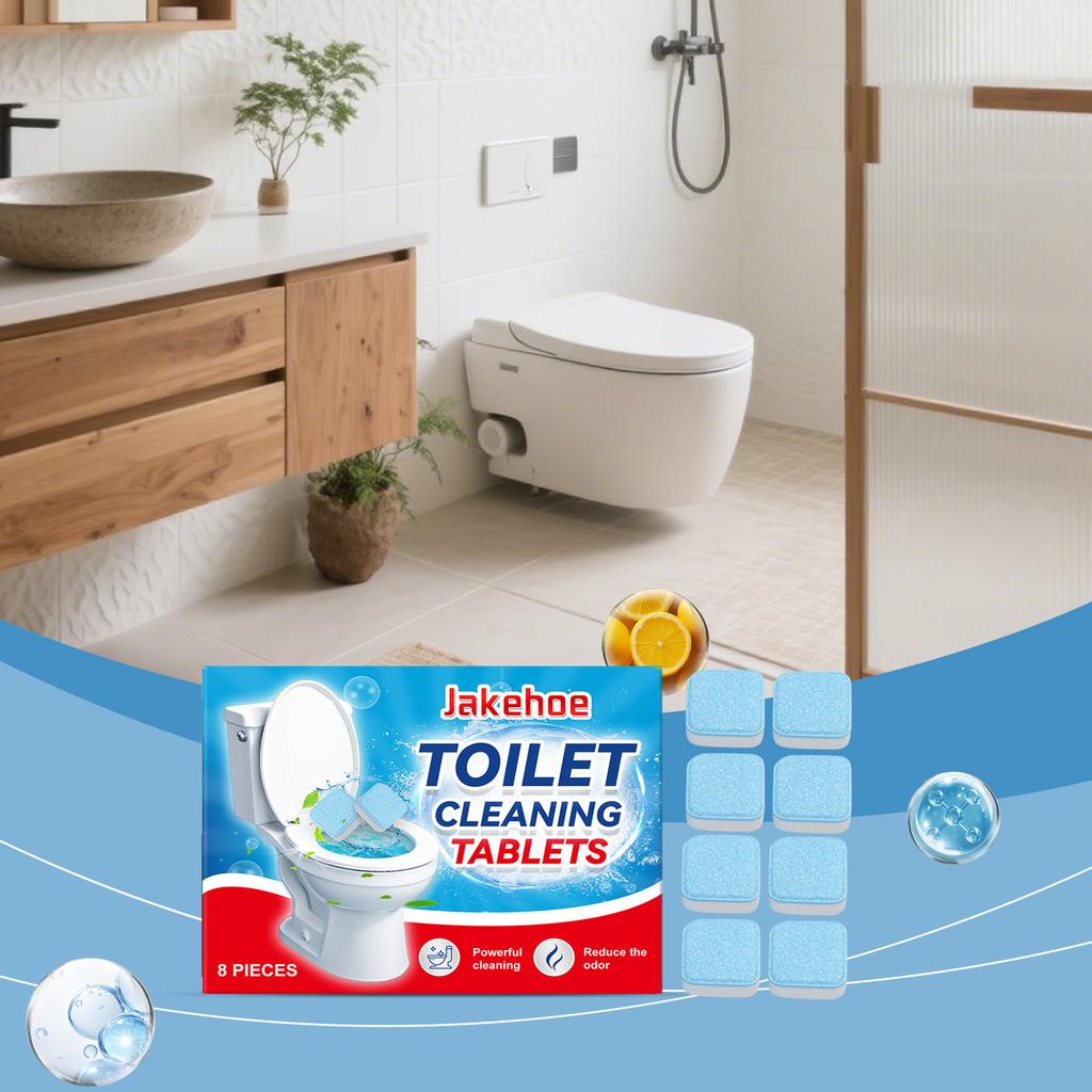 JAKEHOE Pastilles de Nettoyage pour Toilettes Nettoyant Automatique Désodorisant Détachant Entretien Brillance Soin Longue Durée