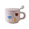 Cute Ceramic Cup With Lid High Value Home Office Couple Water Cup Gift Box Creative Souvenir
