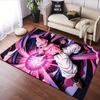 "Pink Warrior with Energy Blast" Patterned carpet, suitable as a non slip play mat for the living room and bedroom sofa
