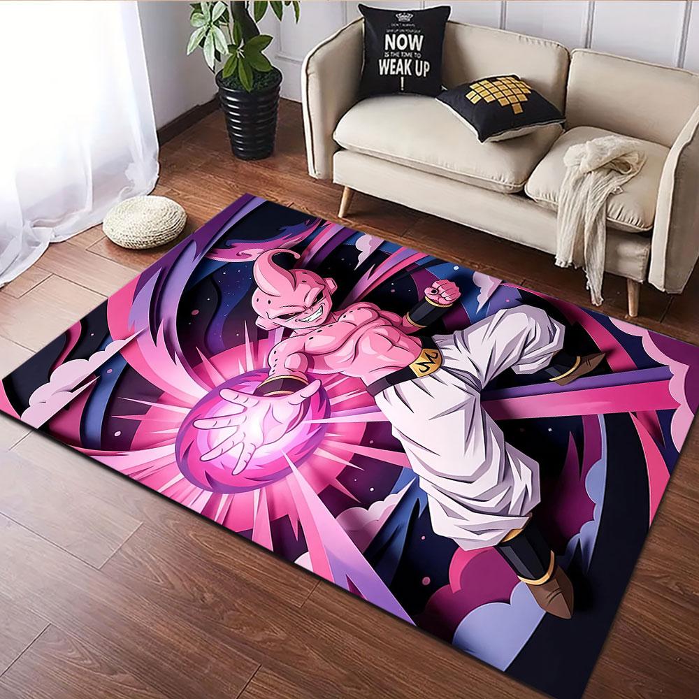 "Pink Warrior with Energy Blast" Patterned carpet, suitable as a non slip play mat for the living room and bedroom sofa