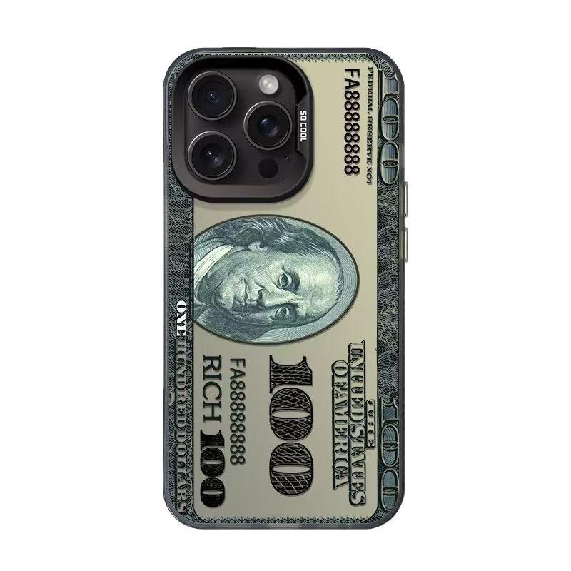 Fashion Dollar Pattern Frosted Hard Anti Fall Protective Phone Case For Apple Iphone