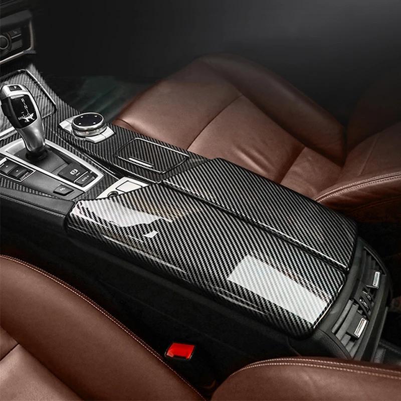 For BMW 3 5 7 Series 3GT 5GT 6GT X3 X4 X5 X6 X7 Carbon Fiber Car Center Armrest Box Protective Cover Seat Arm Rest Box