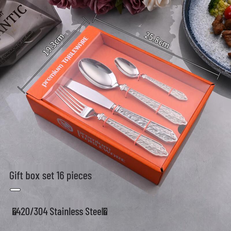 ZISIZ Hotel Steak Knife Fork Spoon Cutlery Set