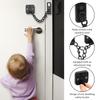 2 Pcs Door Chain Lock Stainless Steel Security Chain Guard With Adjustable Ring Anti Theft Press Lock Heavy Duty Home Door Latch