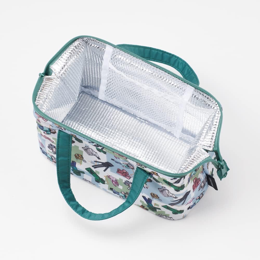 Skater KGA1-A Insulated Lunch Bag with Clasp Closure for Women, Minecraft ExplorerMore