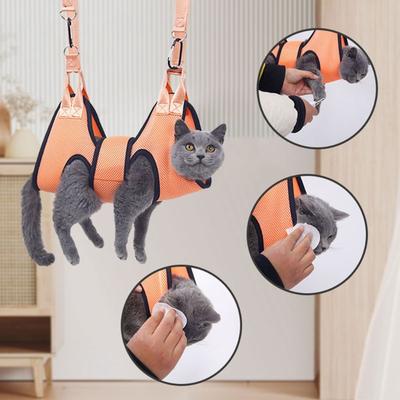 Regulable Cats Dog Nail Trimming Restraint Bed Permeable Washable Pet Grooming Accessory For Home Use