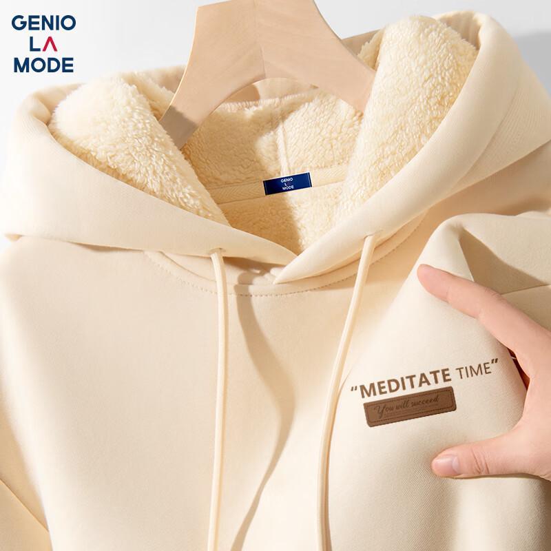 

GENIOLAMODE Men s Heavyweight Fleece Lined Hoodie L