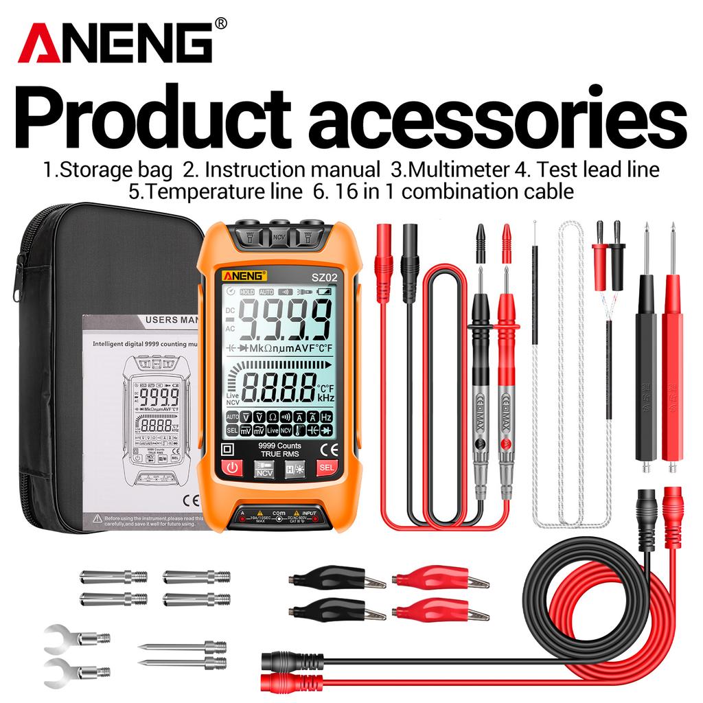 Digital Multimeter Smart ANENG  AC/DCVoltage Capacitance Meter 6000 Counts Auto Electrical Temp Resistance Transistor Test tools