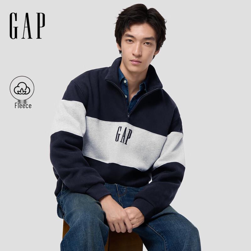 

Gap Unisex Fleece Logo Half-Zip Stand-Collar Sweatshirt 2XL (Asian Fit)