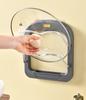 Wall-Mounted Punch-Free Kitchen Pot Lid & Chopping Board Organizer