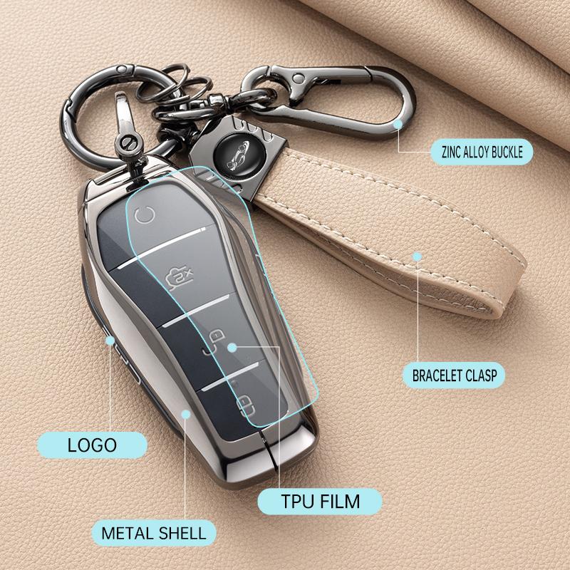 Car Key Case Holder Cover Buckle For BYD Atto 3 Han EV Dolphin Durable Second Song Pro Tang Dm QIn PLUS MAX Yuan Key Protective