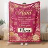 Aunt'S Love Blanket Customize Your Name Blanket Soft And Comfortable It'S The Perfect Gift For Family Friends Or Loved Ones Suitable For All Seasons