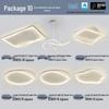 Modern Minimalist Ceiling Light Package with Smart Home Integration for Whole House