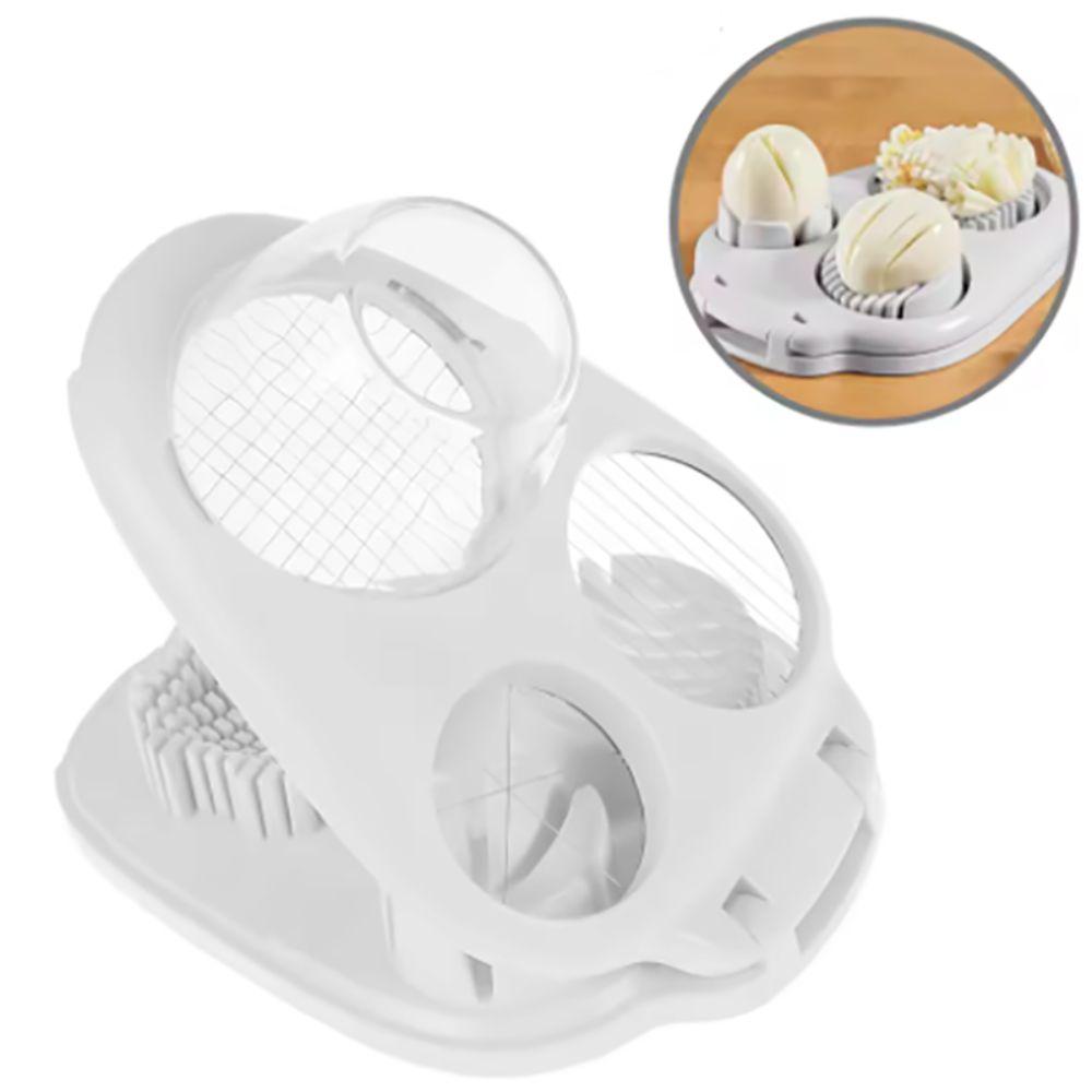 3 In 1 Egg Cutter White Fruit Cutter Kitchen Gadgets Egg Slicer Mushroom