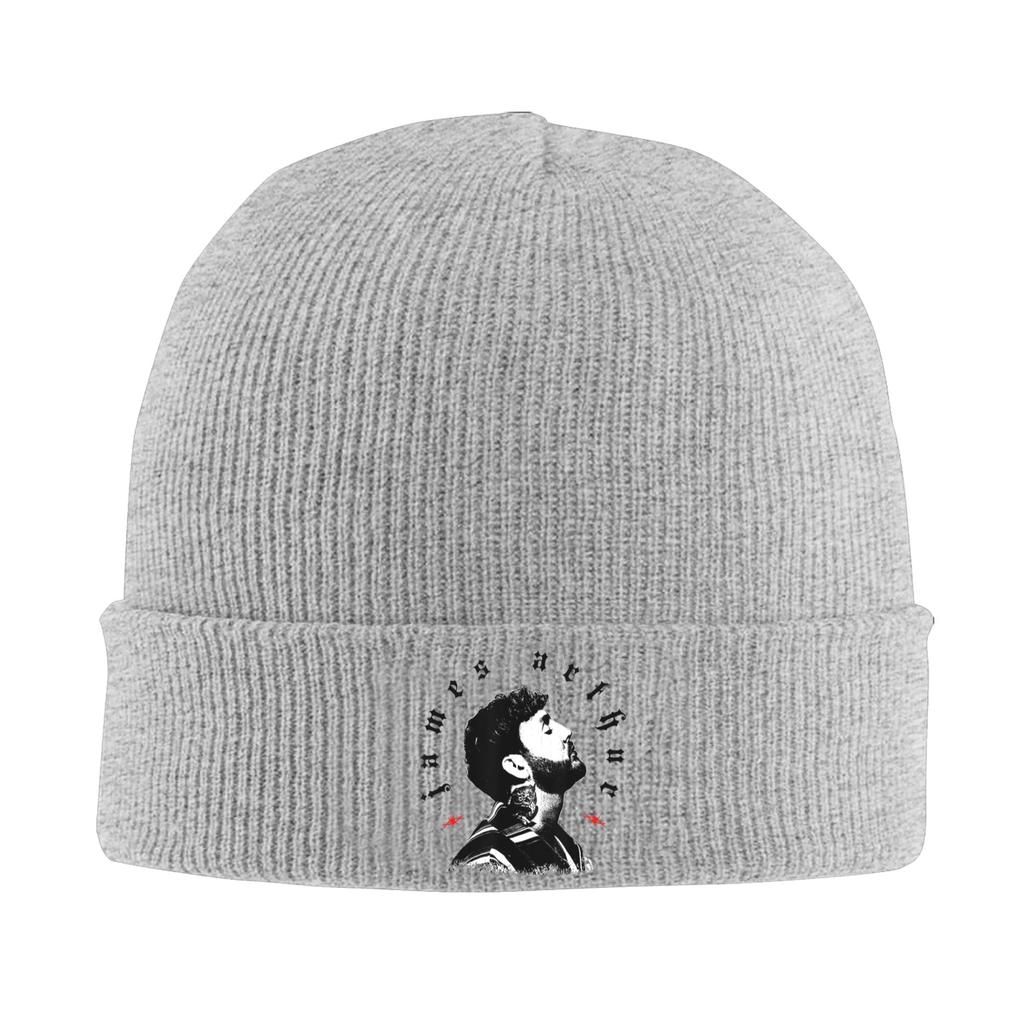 James Arthur Barbed Wire White Knit Hat Cool Caps Adult Unisex Outdoor Sport Beanie Hats Thermal Elastic Bonnet Hats